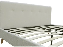 Lit tissu bouclette "Nemo" - 140 x 190 cm - Crème