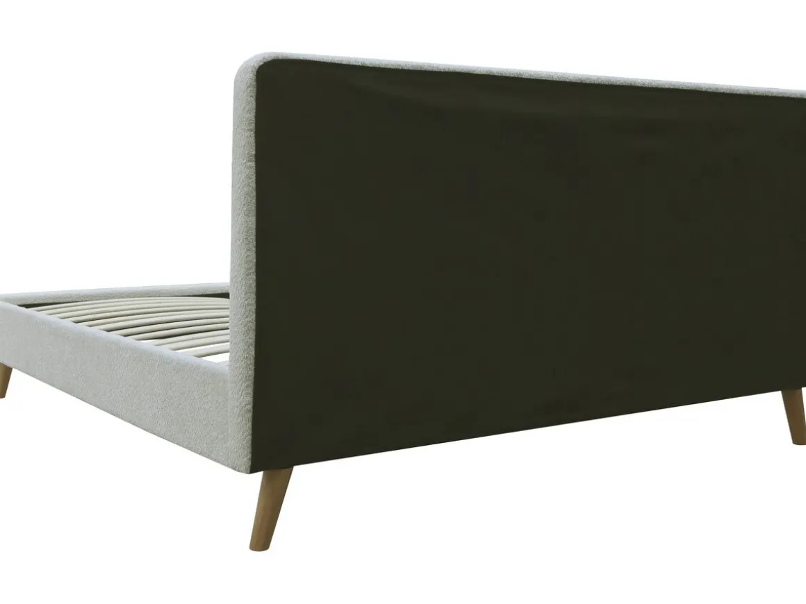 Lit tissu bouclette "Nemo" - 140 x 190 cm - Crème