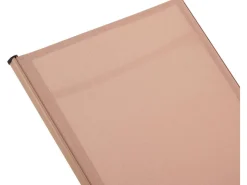 Lot de 2 Bains de soleil en métal avec accoudoirs "Farniente" - Marron