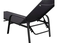 Lot de 2 Bains de soleil en métal avec accoudoirs 
