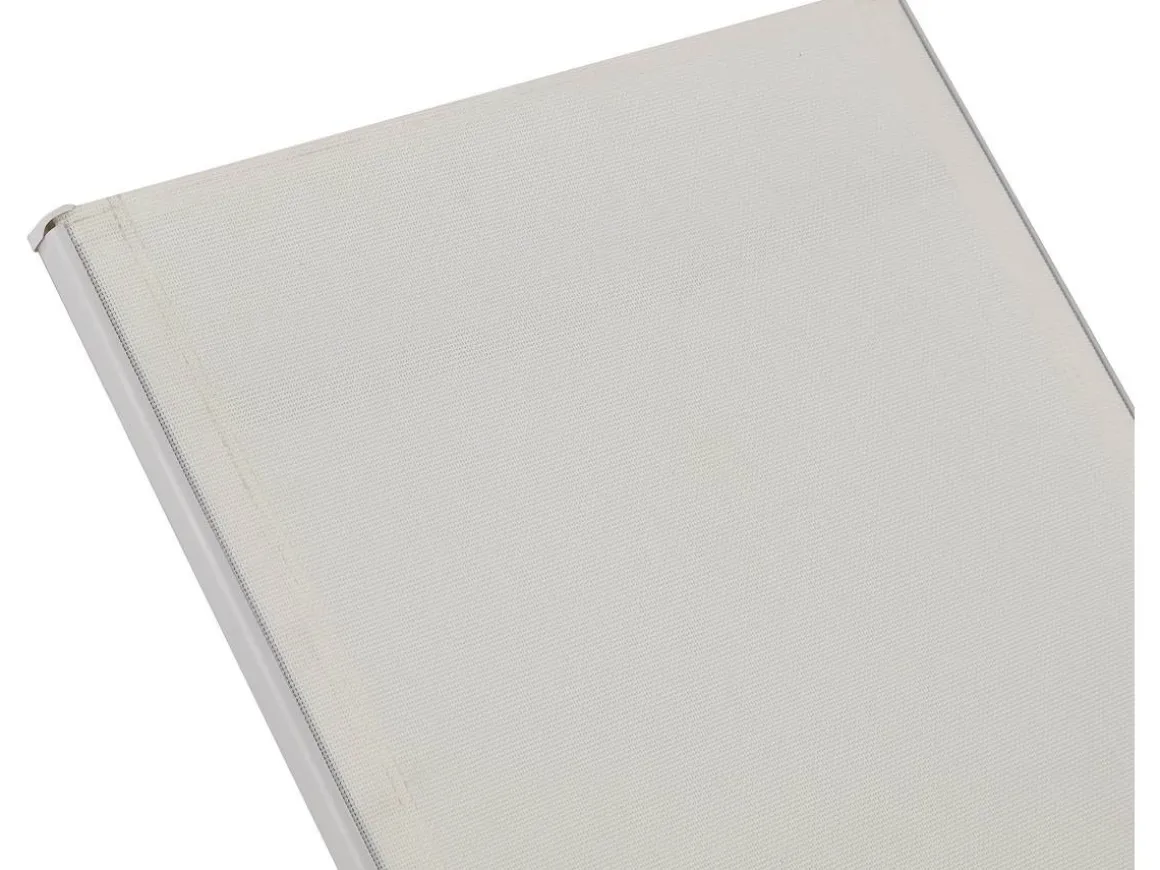Lot de 2 Bains de soleil en métal avec accoudoirs "Farniente" - Blanc