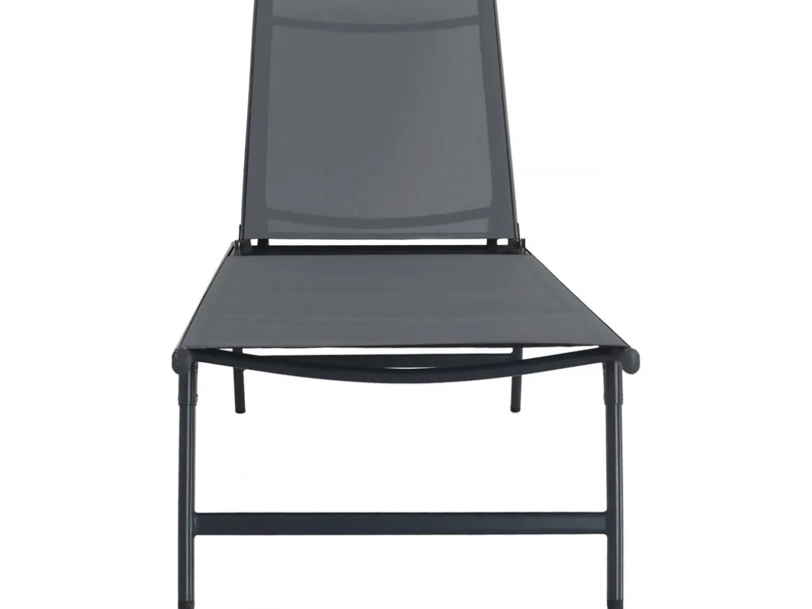 Lot de 2 bains de soleil en métal "Sublima" - 180 x 54 x 104 cm - Anthracite