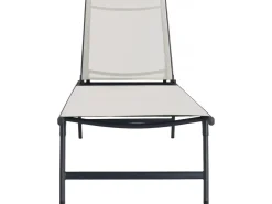 Lot de 2 bains de soleil en métal "Sublima" - 180 x 54 x 104 cm - Beige