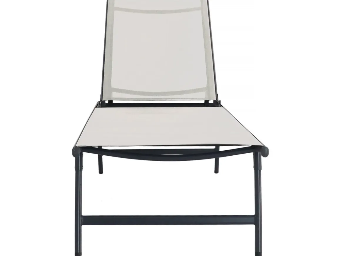 Lot de 2 bains de soleil en métal "Sublima" - 180 x 54 x 104 cm - Beige