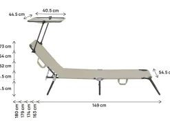Lot de 2 bains de soleil pliable