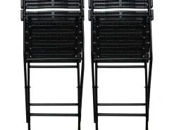 Lot de 2 chaises de jardin pliable en plastique 