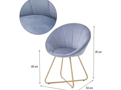 Lot de 2 chaises de la salle a manger en velours 