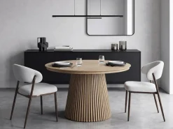 Lot de 2 chaises de salle à manger en tissu et métal 