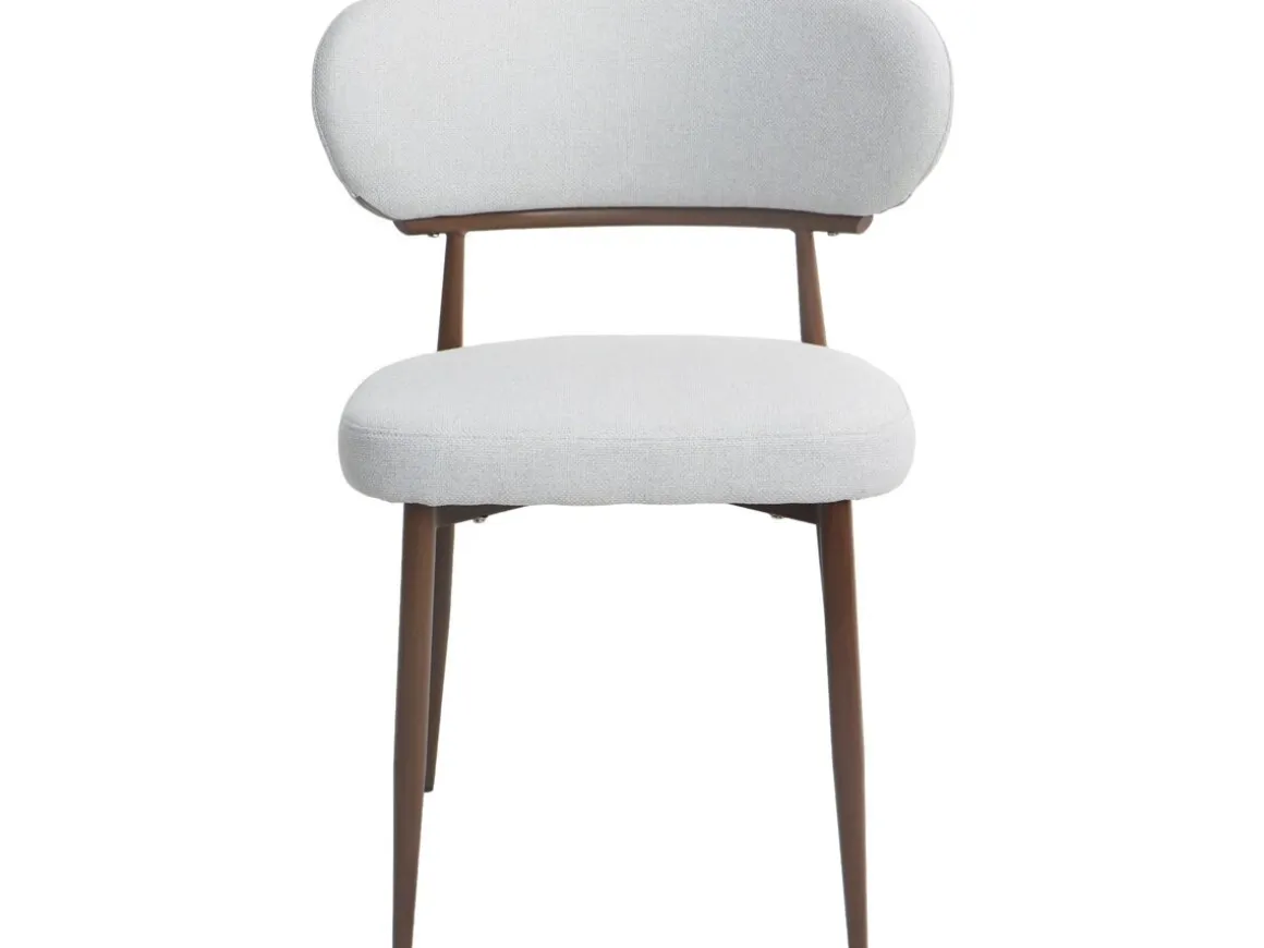 Lot de 2 chaises de salle à manger imitation bois "Elora" - Gris clair