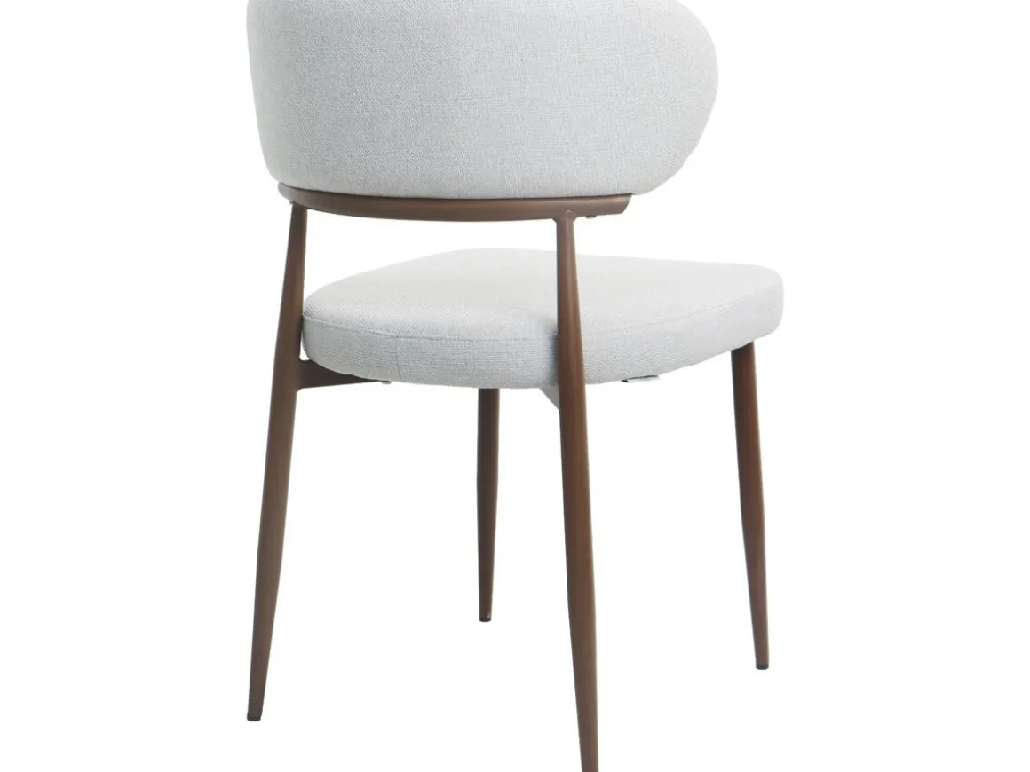 Lot de 2 chaises de salle à manger imitation bois "Elora" - Gris clair