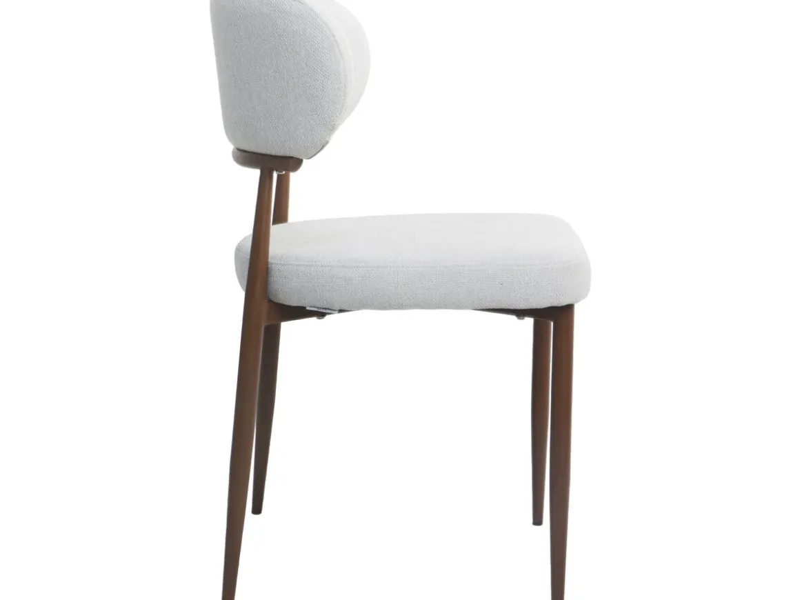 Lot de 2 chaises de salle à manger imitation bois "Elora" - Gris clair