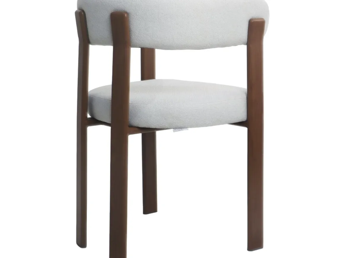Lot de 2 chaises de salle à manger avec accoudoirs "Opale" - Gris clair