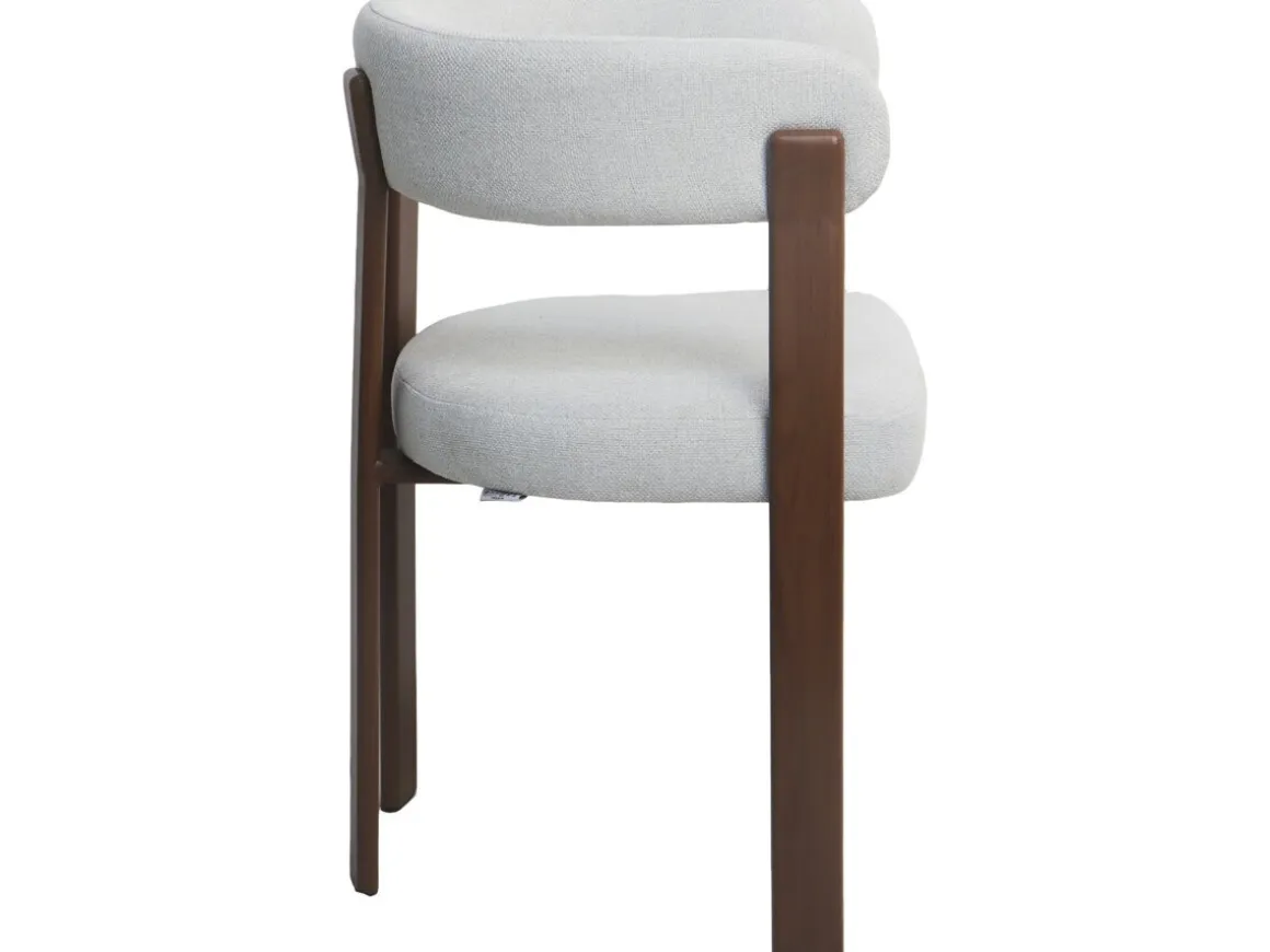 Lot de 2 chaises de salle à manger avec accoudoirs "Opale" - Gris clair