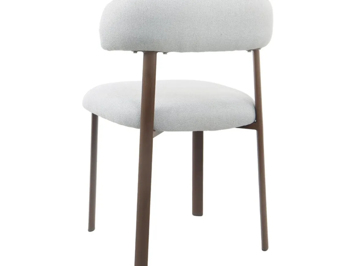 Lot de 2 chaises de salle à manger imitation bois "Aurea" - Gris clair