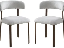 Lot de 2 chaises de salle à manger imitation bois