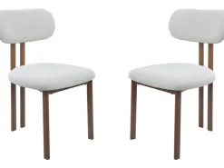 Lot de 2 chaises de salle à manger imitation bois