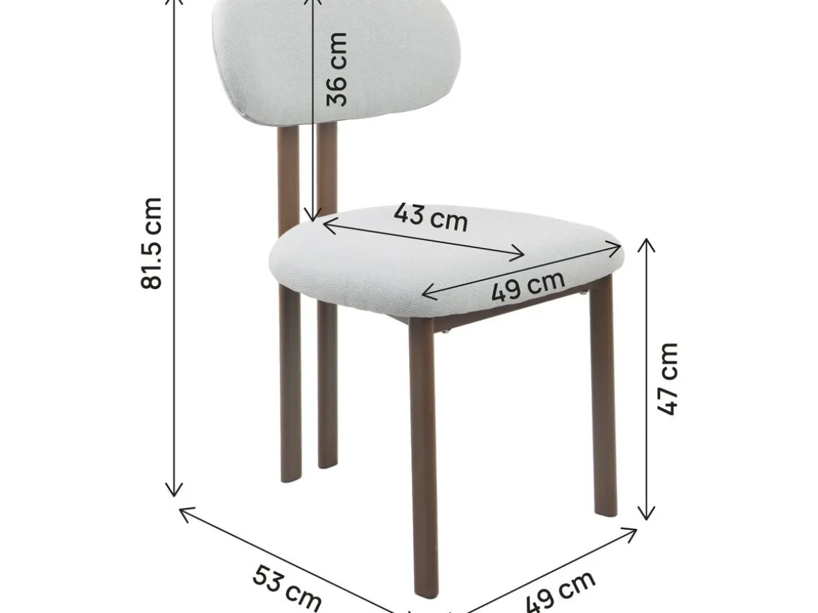Lot de 2 chaises de salle à manger imitation bois "Veralia" - Gris clair