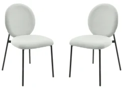 Lot de 2 chaises de salle à manger en métal 