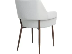 Lot de 2 chaises de salle à manger avec accoudoirs "Jade" - Gris clair