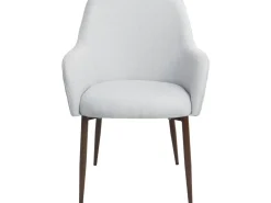 Lot de 2 chaises de salle à manger avec accoudoirs "Jade" - Gris clair