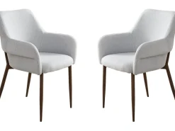 Lot de 2 chaises de salle à manger avec accoudoirs
