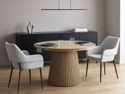 Lot de 2 chaises de salle à manger avec accoudoirs