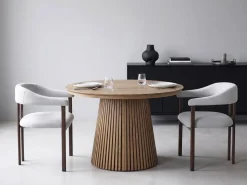 Lot de 2 chaises de salle à manger imitation bois 