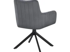 Lot de 2 chaises en tissu "Pharell" - 60 x 61 x 91 cm - Gris