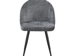 Lot de 2 chaises en tissu "Samuel" - 53 x 51 x 82 cm - Gris