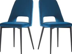 Lot de 2 Chaises en velours
