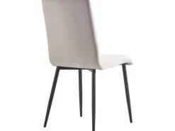 Lot de 2 chaises en velours "Henley" - Gris clair