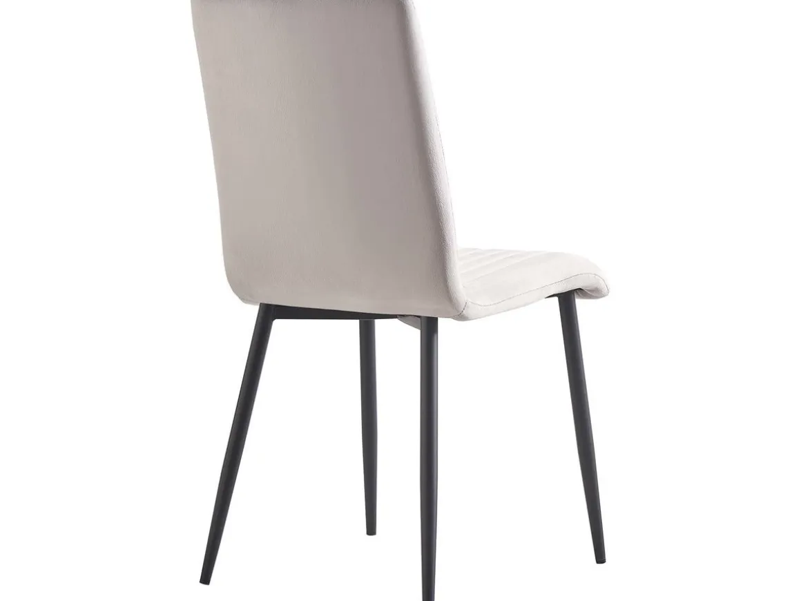 Lot de 2 chaises en velours "Henley" - Gris clair