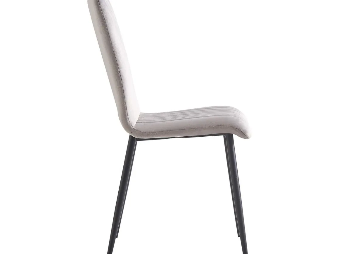 Lot de 2 chaises en velours "Henley" - Gris clair