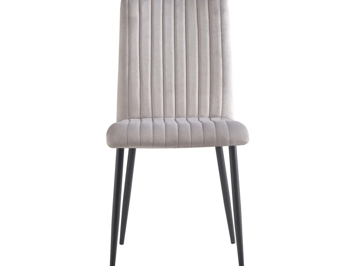 Lot de 2 chaises en velours "Henley" - Gris clair