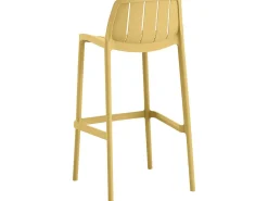 Lot de 2 chaises hautes de jardin empilable "Vaena" - Jaune