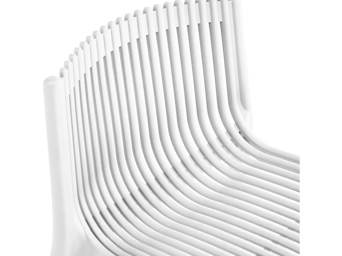 Lot de 2 chaises hautes empilables en plastique "Néora" - Blanc