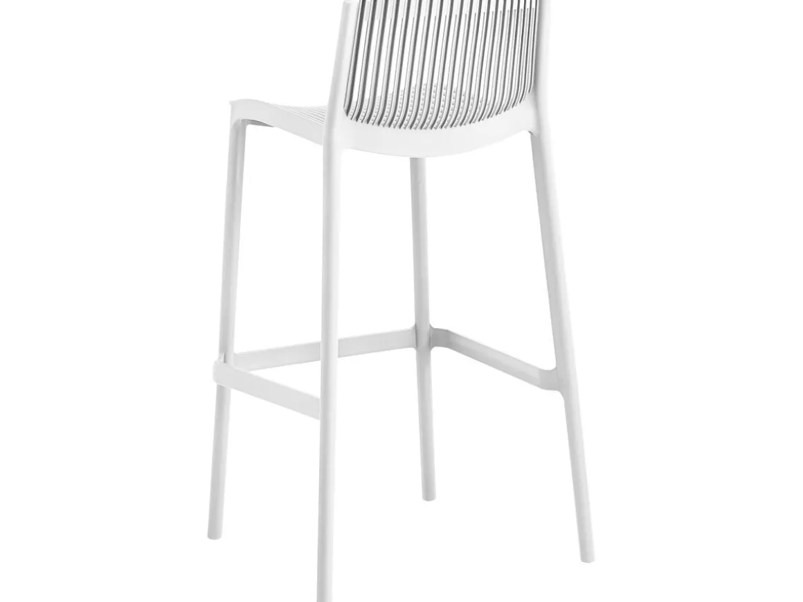 Lot de 2 chaises hautes empilables en plastique "Néora" - Blanc