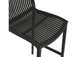 Lot de 2 chaises hautes empilables en plastique 