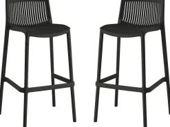 Lot de 2 chaises hautes empilables en plastique 