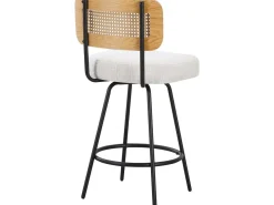 Lot de 2 chaises hautes en tissu "Wilfried" - 51 x 44 x 95 cm - Beige