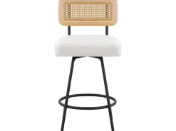 Lot de 2 chaises hautes en tissu "Wilfried" - 51 x 44 x 95 cm - Beige
