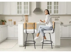Lot de 2 chaises hautes en tissu