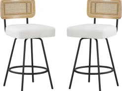 Lot de 2 chaises hautes en tissu