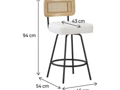 Lot de 2 chaises hautes en tissu