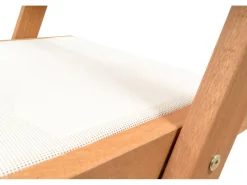 Lot de 2 chaises pliantes en bois exotique "Seoul" - Maple - Beige