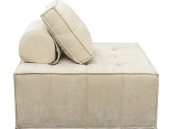Lot de 3 chauffeuses pour canapé modulables en tissu texturé "Velluto" - Beige