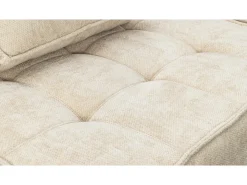 Lot de 2 chauffeuses pour canapé modulables en tissu texturé "Velluto" - Beige