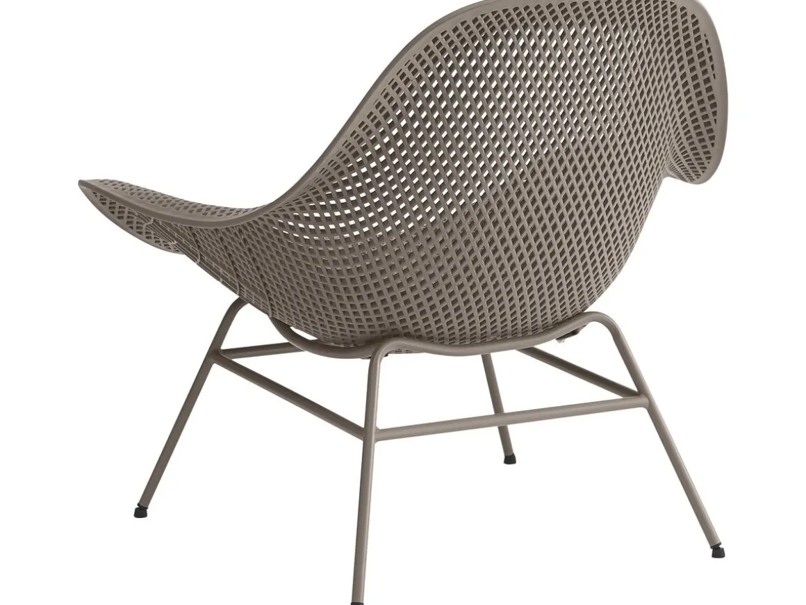 Lot de 2 fauteuils de jardin avec table basse "Soléna" - Taupe