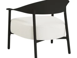 Lot de 2 fauteuils de jardin en plastique et en métal "Céora" - Noir