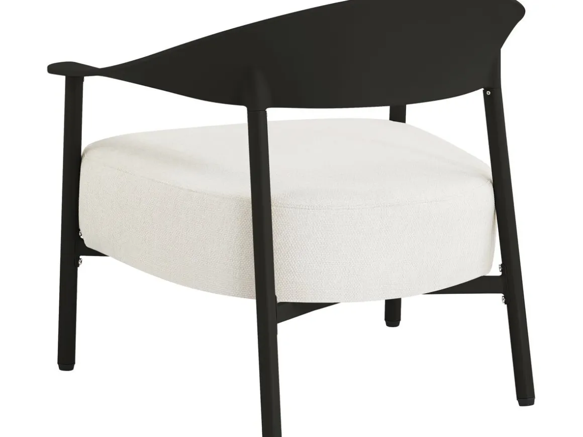 Lot de 2 fauteuils de jardin en plastique et en métal "Céora" - Noir